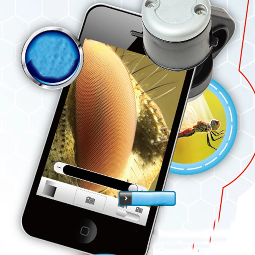 

JETTING New 30X Optical Zoom Mobile Phone Microscope Clip Macro Lens Magnifier Camera Lens For iPhone 5 6 S iPad Samsung HTC