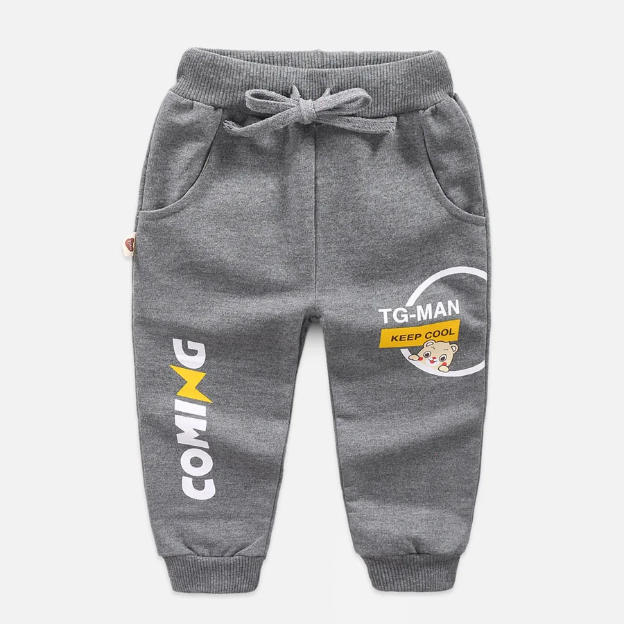 Retail New Warm Velvet Pants For 2-6 Yeas Solid Boys Girls Casual Sport Pants Jogging Enfant Garcon Kids Children Trousers DS29