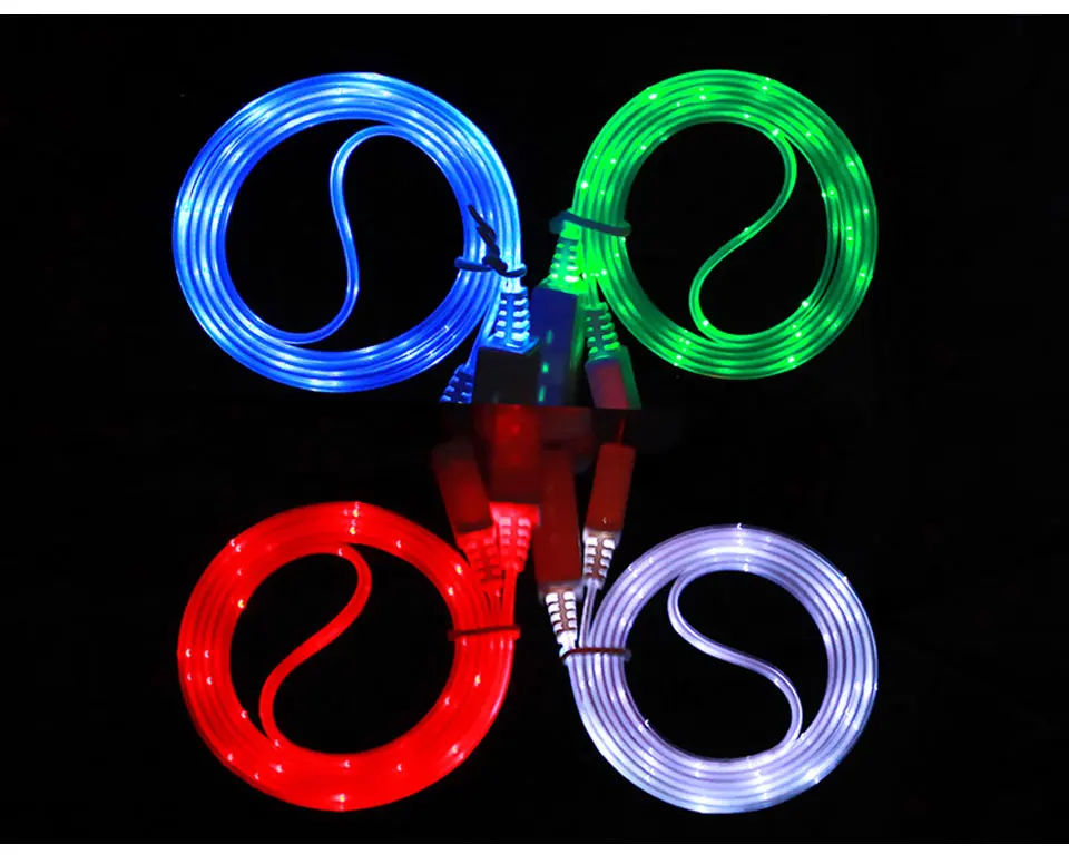 LED Light Luminous Phone Charger Charging Data Transfer 1M Shining Colorful data Line USB Charging Cable For Android Phone (8)