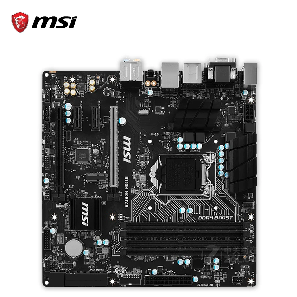 Original MSI B150M MORTAR Desktop Motherboard B150 Socket LGA 1151 i3