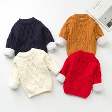 Children Winter Sweater 2018 Winter Baby Girls Boys Clothes Pullover Christmas Knitted Sweater Kids Long Sleeve Warm Sweaters boys sweaters high quality baby trui baby girls sweater autumn winter baby warm clothes kids sweater