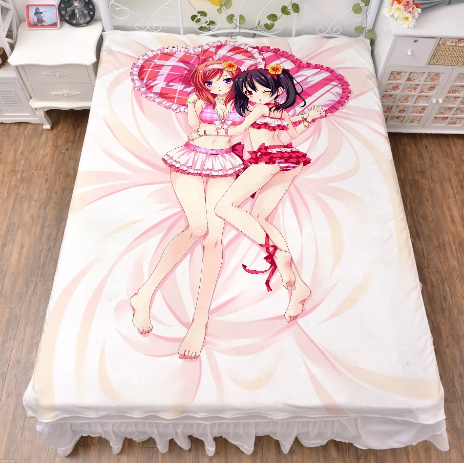 

Japanese Anime love live Nico Yazawa Maki Nishikino Bed Blanket Throw Blanket Bedding Coverlet Cosplay Gift
