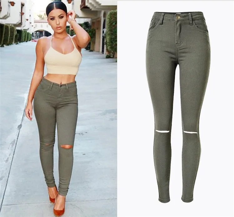 Новые модные женские джинсы Armee verte, узкие джинсы с высокой талией, Женские джинсы-стрейч, большие размеры, pantalon