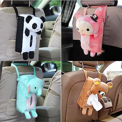 

Multifunctional Lovely Cartoon Rabbit Bear Home Office Car Rectangle Hanging Napkin Tissue Box Cover Holder Portable Paper Box