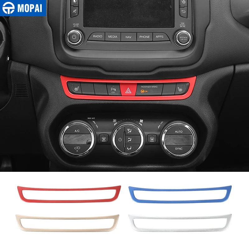 Us 11 47 18 Off Mopai Aluminium Car Interior Emergency Wraning Light Switch Decoration Frame Stickers For Jeep Renegade 2015 2016 Car Styling In Car
