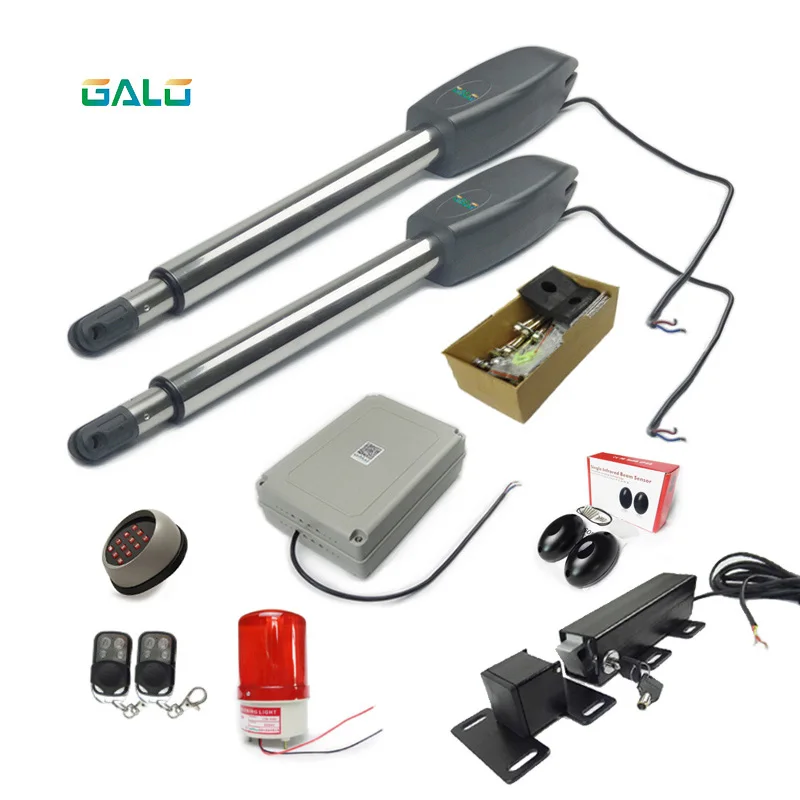 

Galo 300kg per leaf gate open use electric swing gate opener motor operator with keypad lamp photocell color kit Optional