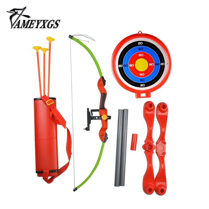 

1 Set Archery Kids Bow And Arrow Toy Set Target Stand Board Quiver Children Outdoor Shooting Game