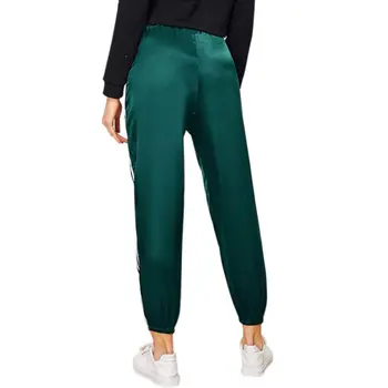 

Women Pants High Waist Women Panelled Workout Pocket Loose Long Pant Patchwork Breathable Female Harem Pant