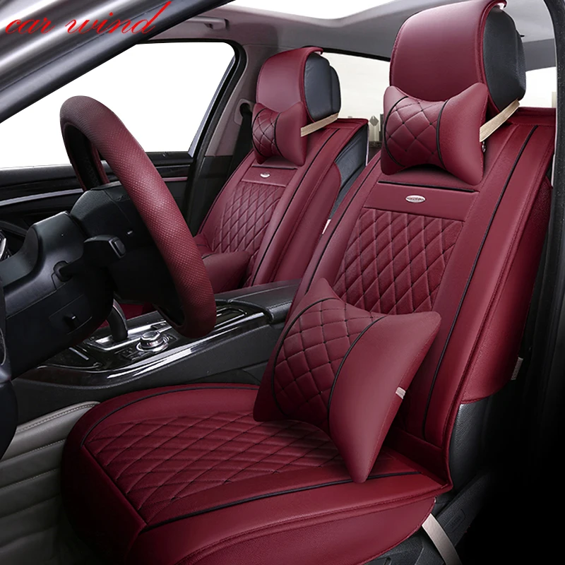 

Car Wind Universal leather Auto automobiles car seat covers For opel astra h kia Ceed cerato 2 citroen c5 Skoda car accessories