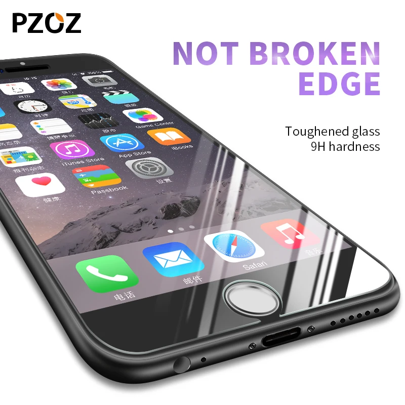 PZOZ gehärtetem glas voll abdeckung screen protector für iphone 6s 6 plus iphone 6 s film 9 h farbe