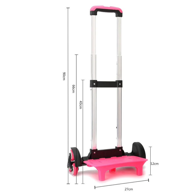 Kid Trolley For Backpack And School Bag Luggage For Children 2/6 Wheels Expandable Rod High Function Trolly Chariot luggage wheels