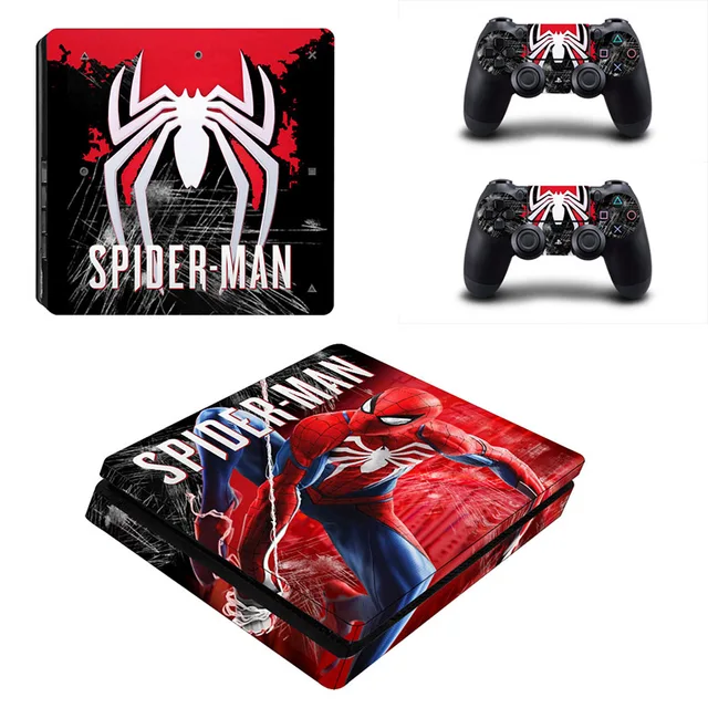 Marvel Spider Man PS4 Slim Stickers Vinyl Decal Skin Cover Spiderman Sticker for PS4 Slim ...