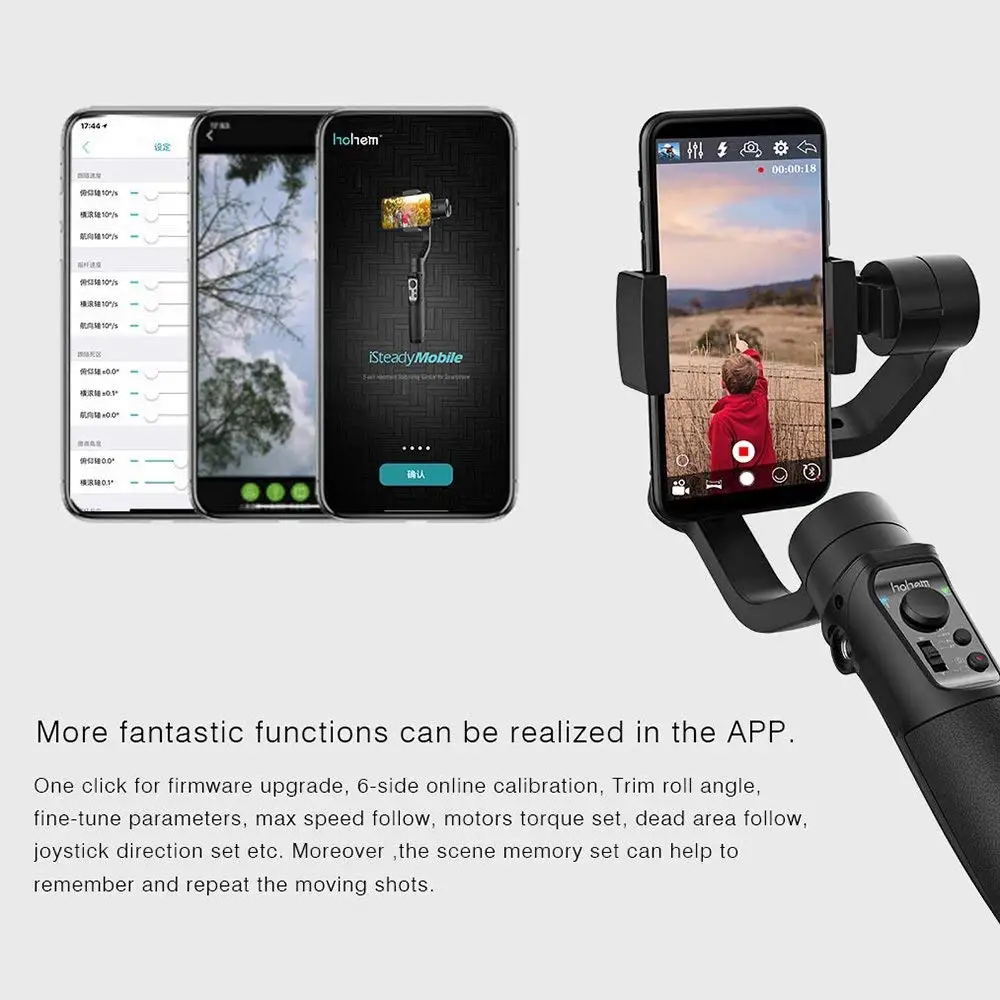 Hohem iSteady мобильный 3 осевой портативный смартфон карданный стабилизатор для