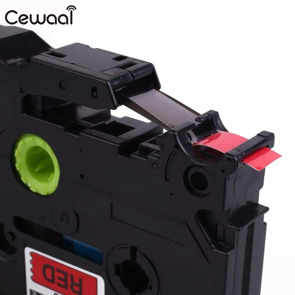 Cewaal 9 мм x 8 м label Клейкие ленты Maker Совместимо для Brother tze-221/621 label printer 9 мм печати этикеток Клейкие ленты