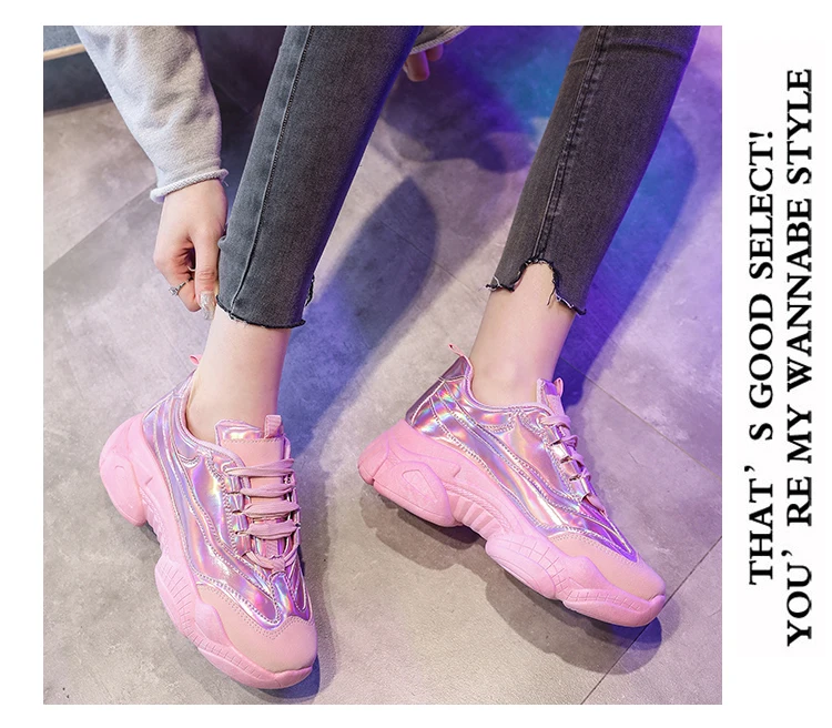 Г., новые весенние туфли на толстой платформе Harajuku кроссовки Wild Женская обувь Zapatillas de deporte