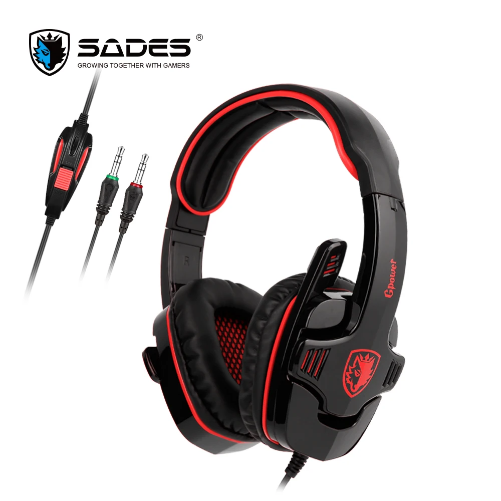 SADES GPOWER игровая гарнитура мм 3 5 геймер наушники стерео звук всенаправленный