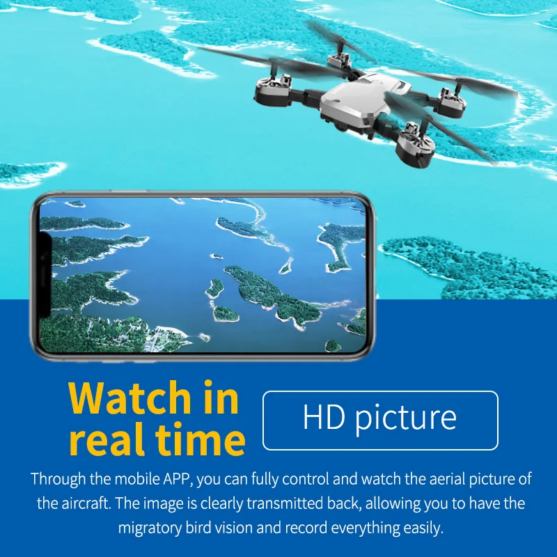 Складной мини Квадрокоптер с Wi Fi FPV 5 Мп 2 МП широкоугольная камера 4 HD G