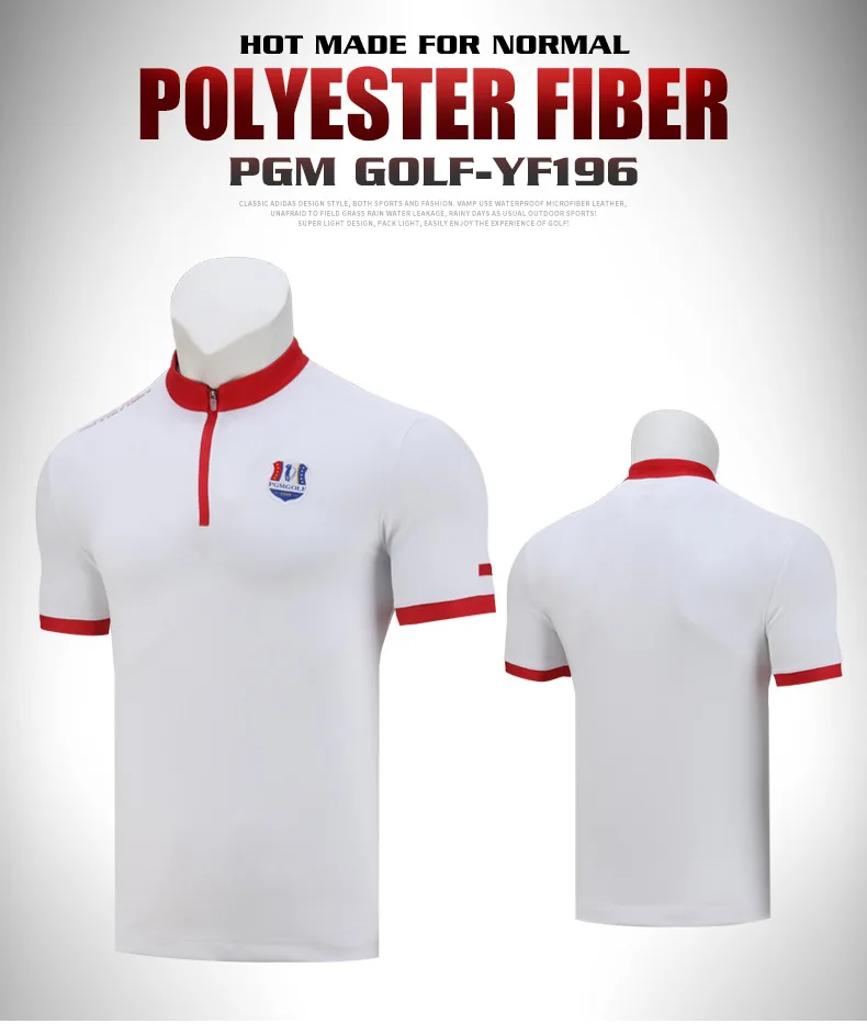 2019 PGM جولف الرجال تي شيرتات قصيرة الاكمام الصيف الرجال الرياضية طوق تصميم