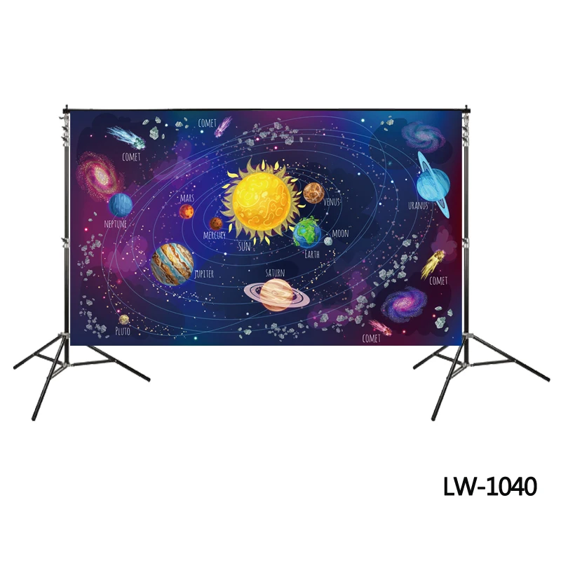 

Solar planets backdrop birthday party background photo backdrop photo studio props of backdrop Universe Galaxy Space backdrops