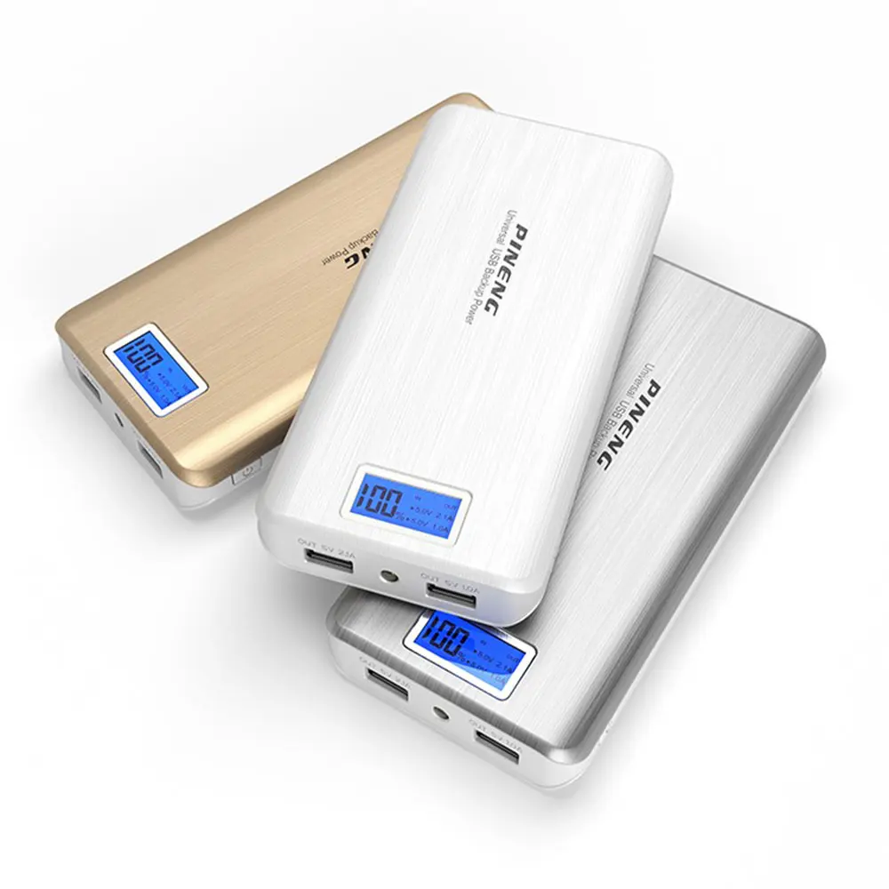 Hot Power Bank PINENG PN-969 999 20000mAh /PN-963 10000mAh/Dual USB External Mobile Battery Charger Li-Polymer Support LCD