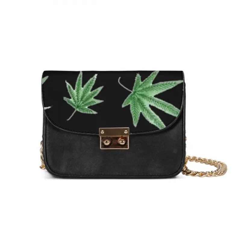 

VEEVANV Brand Design Small Crossbody Bags Women Fashion Luxury PU Leather Leaf Printing Sling Bags Shoulder Bag Chain Bags Women
