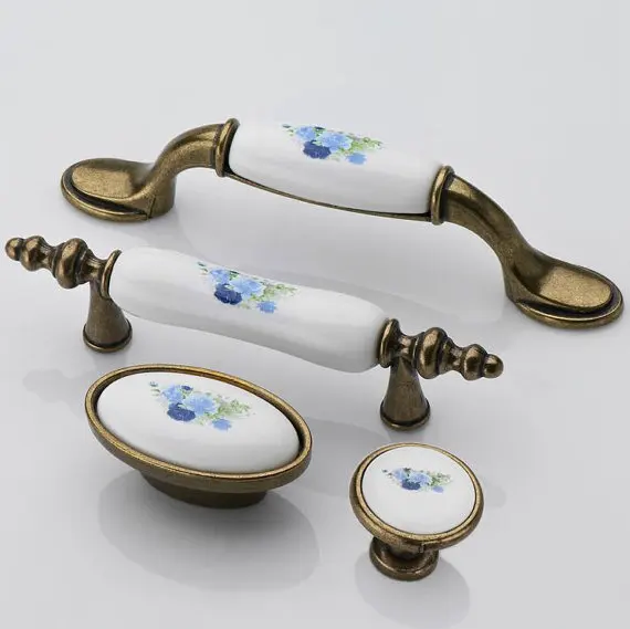Cheap White Dresser Pull Ceramic Drawer Pulls Knobs Cabinet Handles Kitchen Furniture Handle Hardware Bronze Porcelain Flower Cheap White Dresser Pull Ceramic Drawer Pulls Knobs Cabinet Handles Kitchen Furniture Handle Hardware Bronze Porcelain Flower