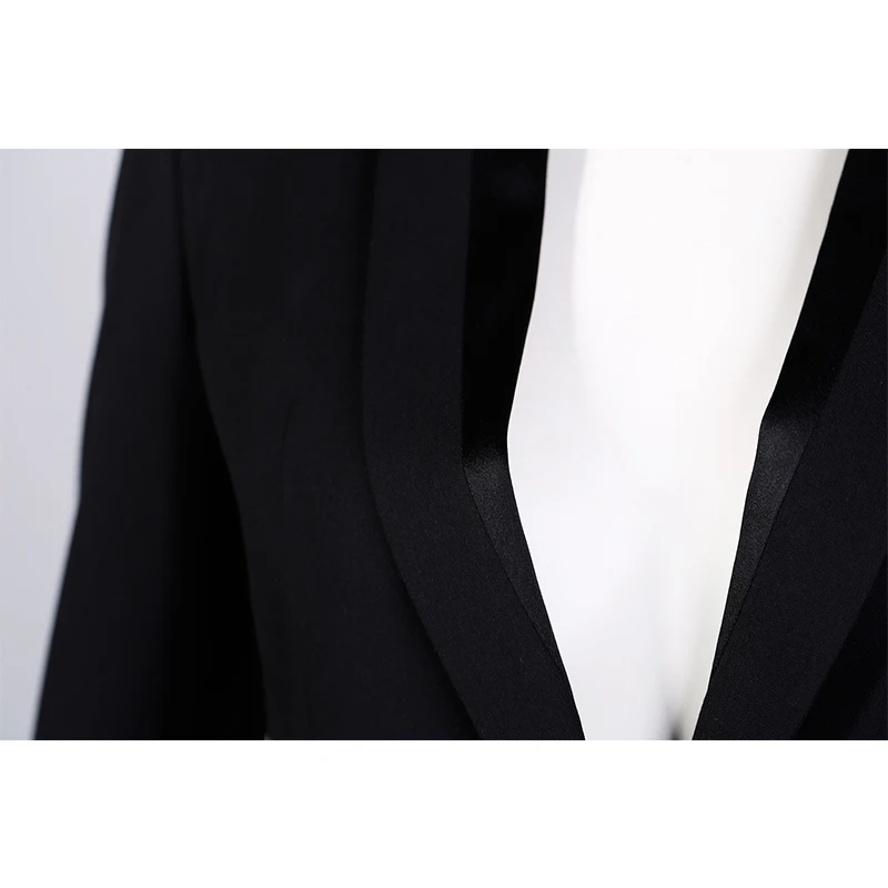 Новое поступление, профессиональная одежда, женские черные облегающие Деловые женские костюмы с длинными рукавами на заказ