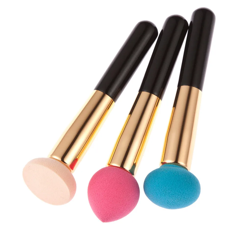 Women Cosmetic Liquid Cream Foundation Concealer Sponge Lollipop Brush