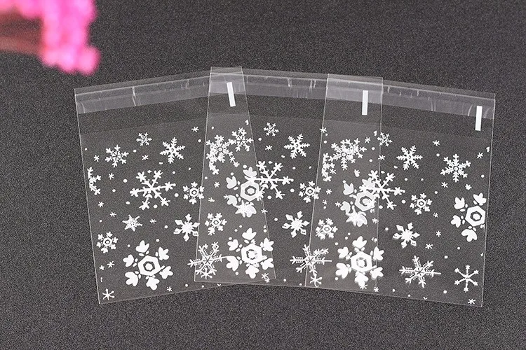 LBSISI Life 100/200 шт прозрачные снежные конфеты печенье на десерт сумки рождественские украшения вечерние пластиковые упаковочный пакет для печенья
