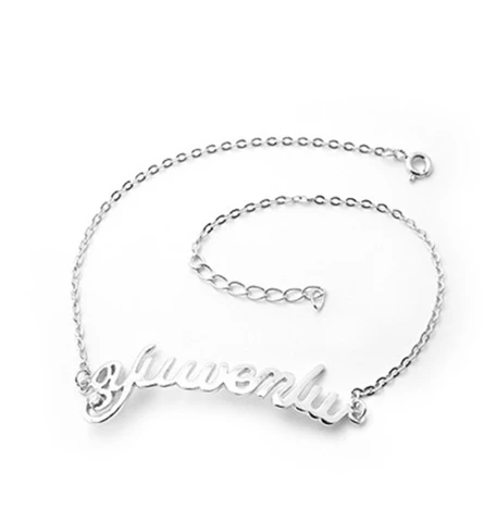

Personlised name bracelet custom name bracelet thin chain
