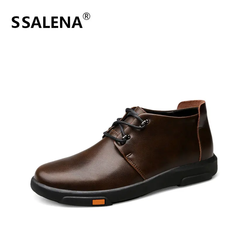

Men Winter Warm Fur Ankle Boots Male Lace Up Solid Leather Business Working Shoes Men Fashion Round Toe Short Boots AA60528