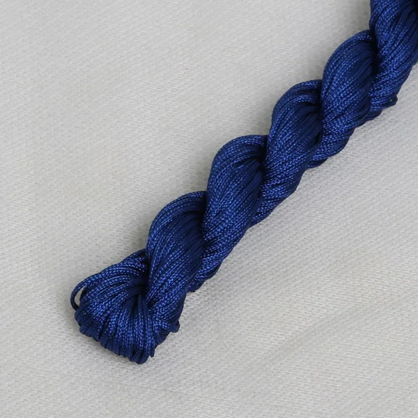 24 м китайский узел Макраме Веревка проволочный Корд с резьбой для DIY ожерелье браслет плетеная веревка многоцветная на выбор - Цвет: Blue