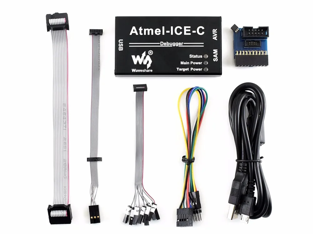 Atmel-ICE-C, оригинальный PCBA внутри, Полная функциональность, экономичная для отладочного программирования Atmel SAM/AVR микроконтроллеры