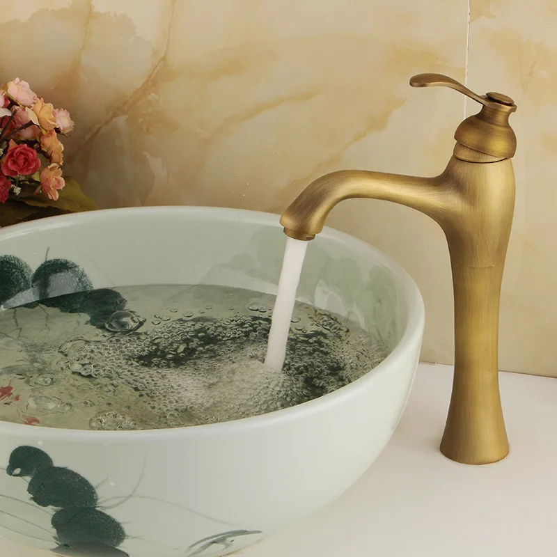 All Copper European Retro Faucet Antique Basin Faucet Hot And Cold