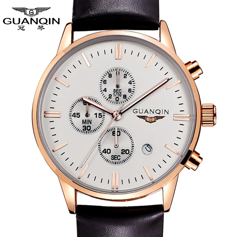 Watches Men New Fashion Luxury Top Brand GUANQIN Men's Big Dial Designer Quartz Watch Male Wristwatch relogio masculino relojes watches men luxury top brand luxury new fashion men s big dial designer quartz watch male wristwatch relogio masculino relojes