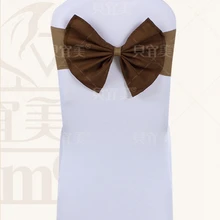 Шоколадный коричневый цвет стул створки бабочка стиль галстук-бабочка лайкра пояс украшение для свадебного банкета стулья спандекс пояс