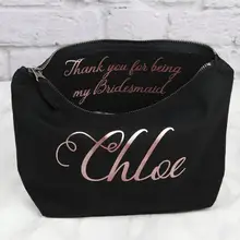 Индивидуальное обручальное кольцо из розового золота для подружки невесты, Заказная косметичка для невесты с именем горничной для honor сумка для путешествий