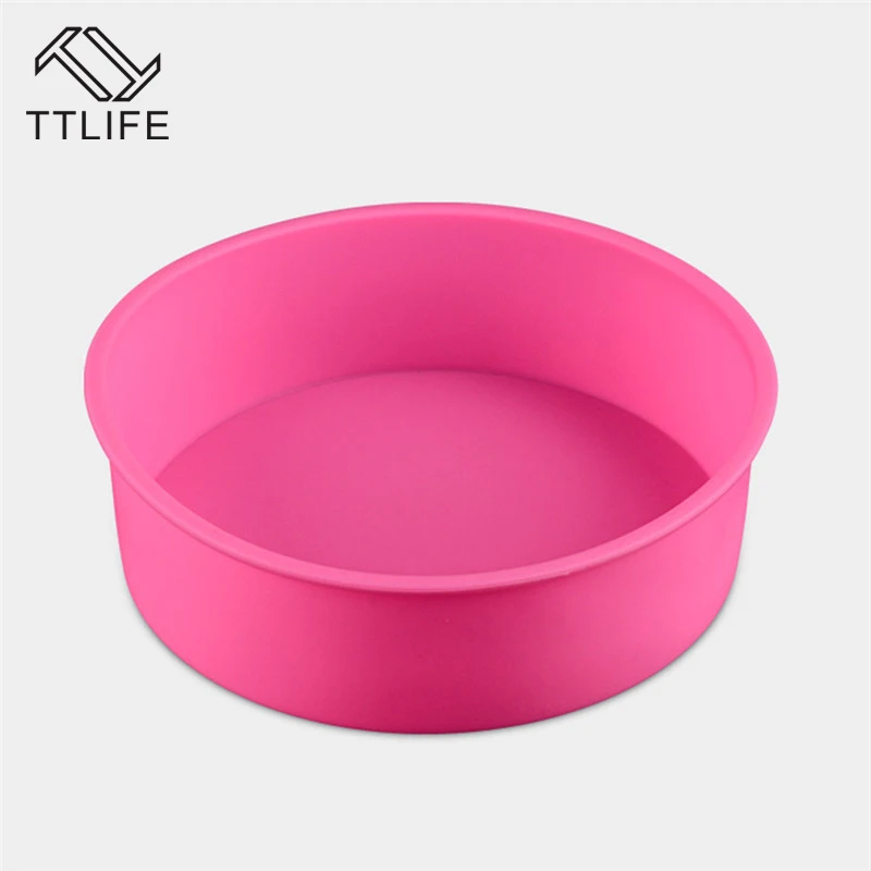 

TTLIFE 2017 Food Grade Silicone Cake Mold Silicone Round Cake Baking Pan Cake Jelly Chocolate Mold Kitchen Baking Tools