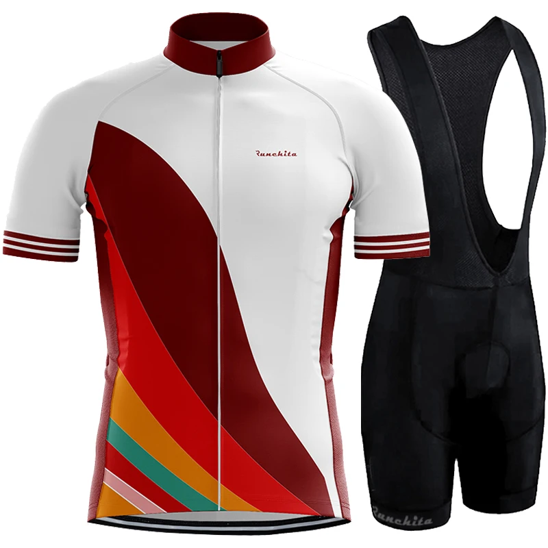 

Ciclismo RUNCHITA Cycling Clothing Bike jersey Ropa Ciclismo summer quick dry short sleeve Cycling Jersey set Maillot Culotte