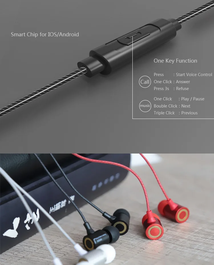 RUKZ R3 высококлассные стерео наушники-вкладыши с микрофоном для мобильного телефона XBS Bass наушники HiFi наушники Dj гарнитура 100 мм динамик музыка
