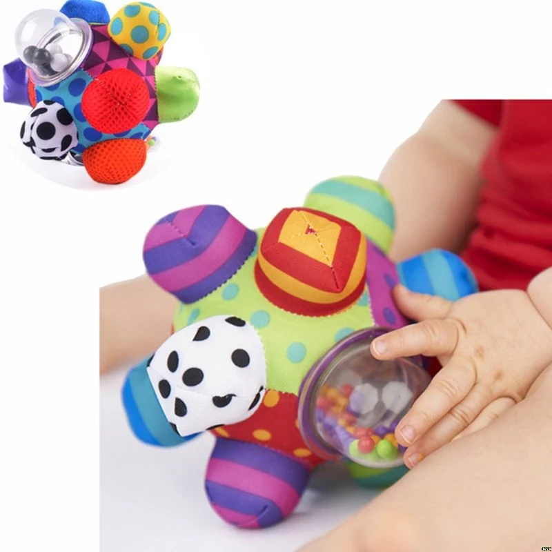 Babies Children Kids Boy Girl Colorful Bumpy Rattle Ball Learning Developmental Toy Gift