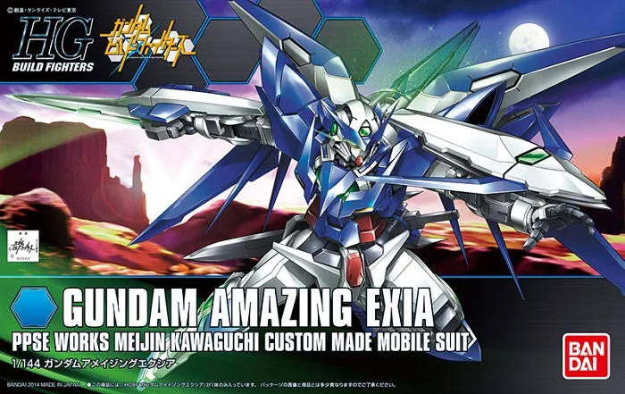 

1PCS Bandai HG Build Fighters HGBF 016 1/144 Gundam Amazing Exia Mobile Suit Assembly Model Kits Anime action figure Gunpla