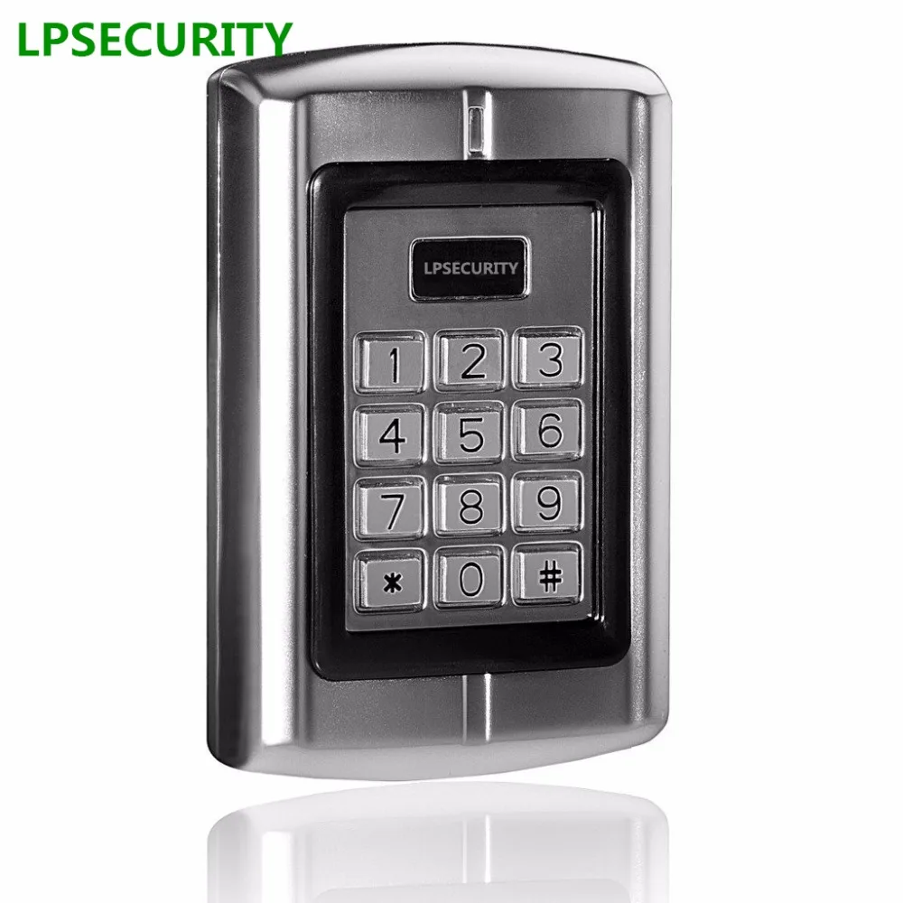 

LPSECURITY Anti-tamper Best Quality Waterproof Metal case backlit Keypad Access Control/RFID EM Reader pin code 125KHZ