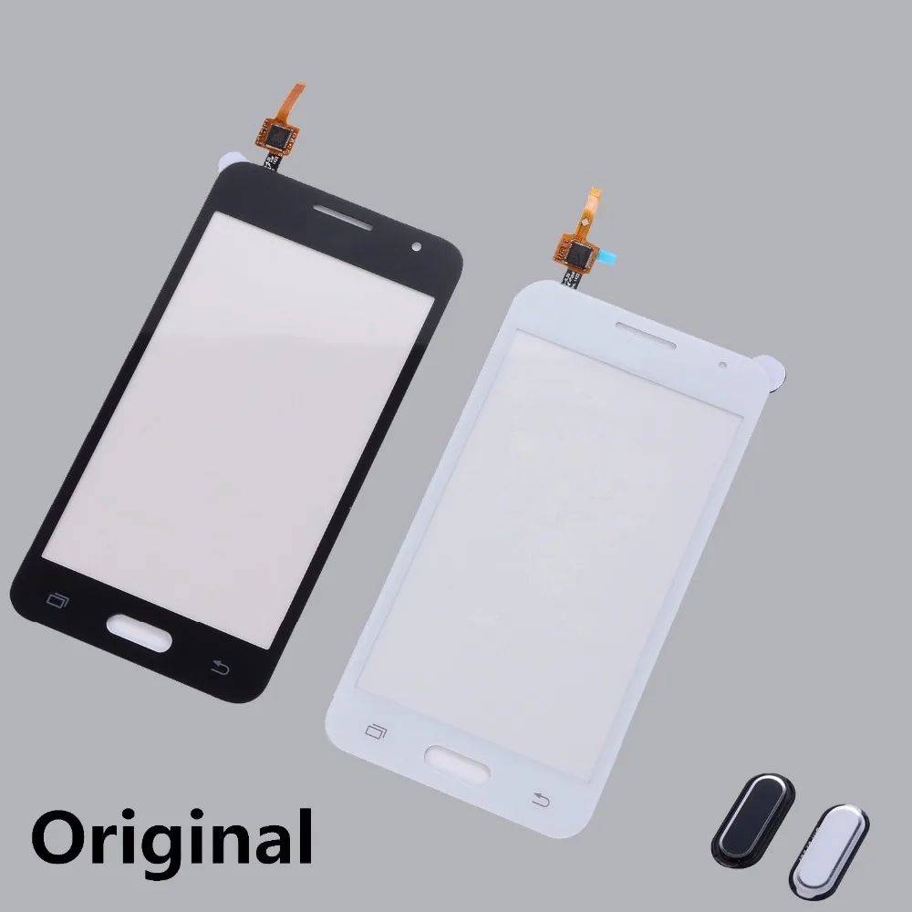 

Touch Screen Digitizer Front Glass Housing Panel For Samsung Galaxy Core II 2 SM-G355H G355 G355H Home Button Return Keypad
