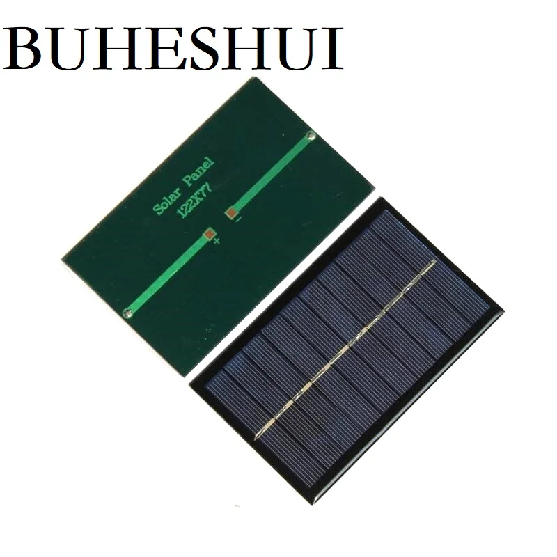 Поликристаллическая солнечная батарея BUHESHUI 1 4 Вт 5 В для самостоятельной сборки и