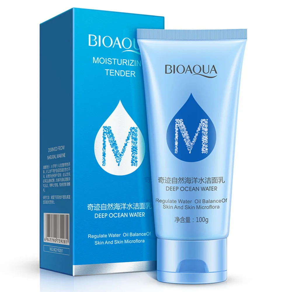 

Deep Ocean Water Skin Care Face Cleanser Moisturizing Hydrating Whitening Deep Cleaning Pore Oil Control Facial Cleaner Cream