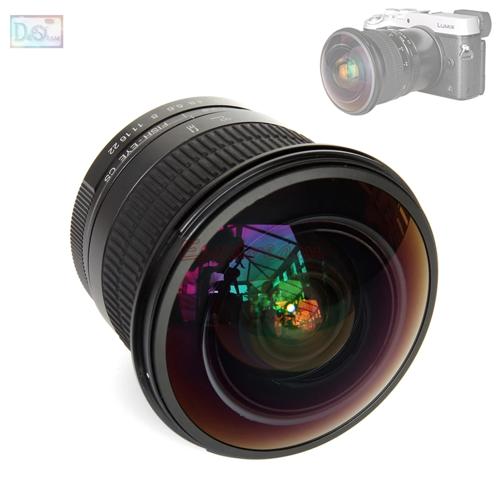 

8mm 8 mm F3.5 Manual Ultra HD Fisheye Lens for Olympus Panasonic M43 MFT EP5 OM-D E-M5 E-M1 E-M10 E-PL7 EM5 EM1 EM10 Mark II
