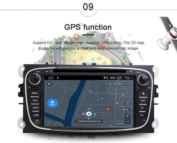 Sale JDASTON Android 8.1 Car Multimedia Player For FORD Focus 2 S-MAX Mondeo C-MAX Galaxy Fiesta 2 Din Car Radio GPS Navigation DVD 10