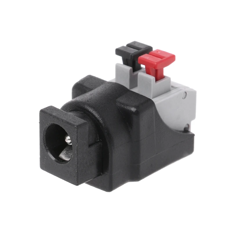 

OOTDTY 5.5x2.1mm DC Female Jack Connector Plug Adapter Push Type Quick Power Connector qiang