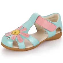 2017 Été princesse fleur sandales enfants chaussures filles de haute qualité confort sandales chaussures enfants sandales plates taille 26-37